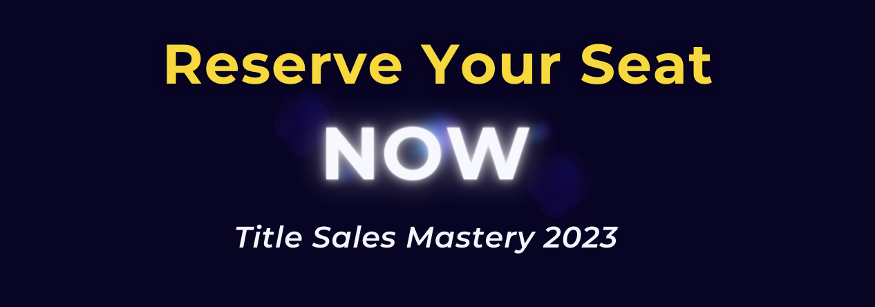 How different would your business be if you and your team converted Realtors into Customers 400% more effectively than the industry average?
Title Sales Mastery is back in 2023 and will be bigger and better than ever. 
Join us at the beautiful 
Atlantis Resort & Casino in Reno, NV for 2 days of learning, fun, and mastering sales in the title space.